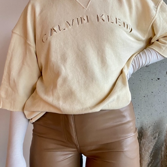 Vintage Calvin Klein Baby Yellow Pull-over Tee - Picture 2 of 3